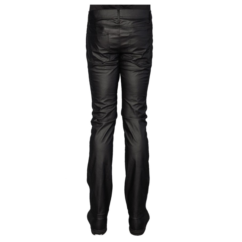 Men Gothic Pant Comfort Fit Pant Synthetic Leather Black PVC Pant Street Fashion Pant